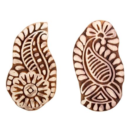 Set of 2 Piece New Mix Wooden Printing Block